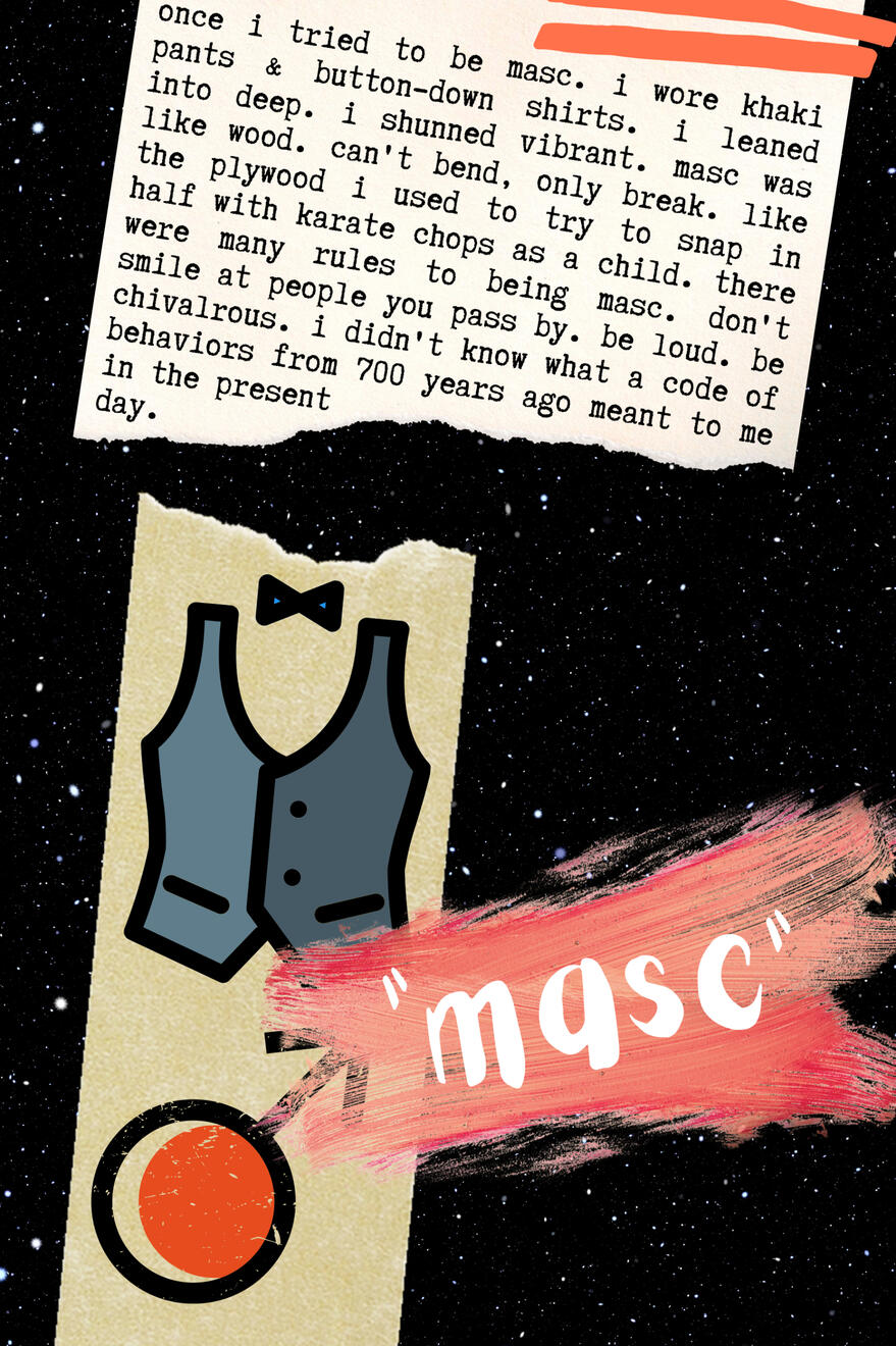 “not masc not femme but water earth & stars” by Kai Minosh Pyle “not masc not femme but water earth & stars” by Kai Minosh Pyle